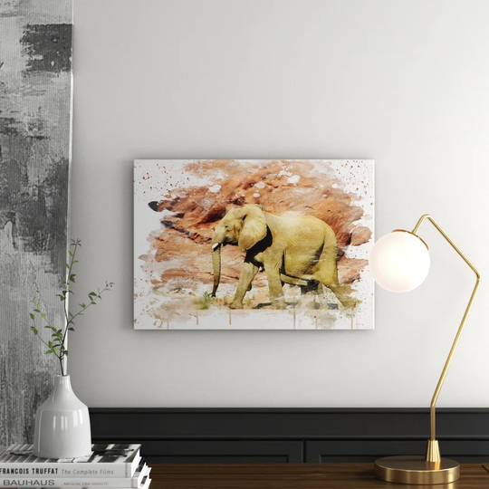 'Elephant Rocky Canyon' Graphic Art Print Poster