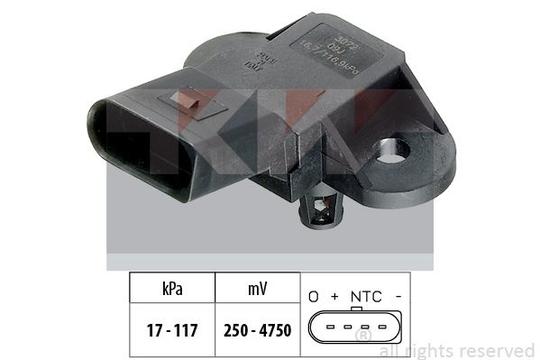 Air Pressure Sensor, height adaptation Made in Italy - OE Equivalent 493072 KW 493072