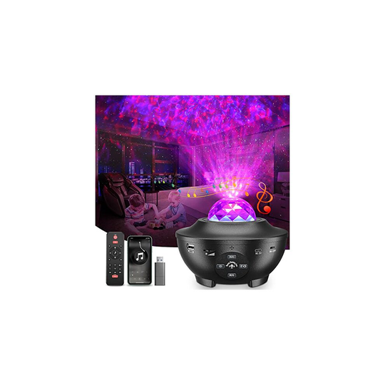 Galaxy Light Projector, Star Projector with Remote Control 10 Change Colors, Led Projector Light Built-in Bluetooth Music Speaker & Timer for Bab