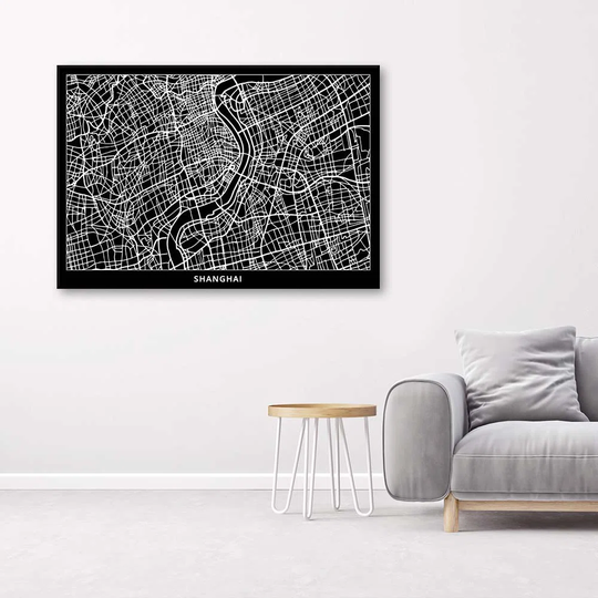 Canvas Print City Map Shanghai