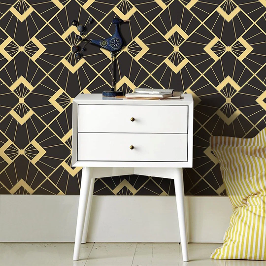 Johnette Abstractdecogolden Wallpaper