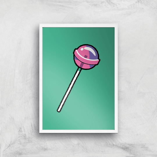 Lollypop Art Print - A2 - White Frame