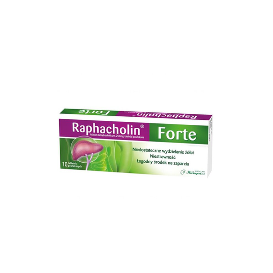 Raphacholin forte 250 mg, 10 tablets, 10 tabletek powlekanych