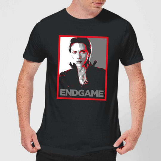 Avengers Endgame Black Widow Poster Men's T-Shirt - Black - XS - Black