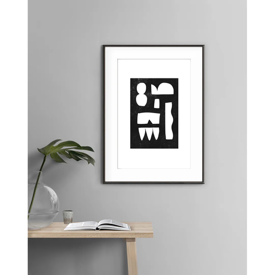 Composition Noir & Blanc N.1 - Picture Frame Graphic Art Print on Paper