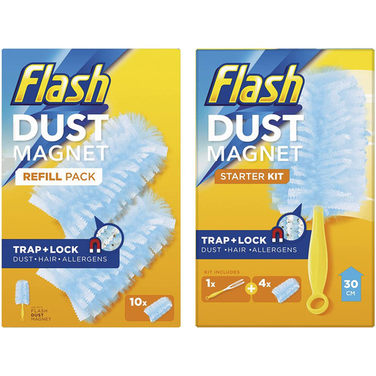 Magnet Duster Starter Kit 14refills Trap & Lock Away Dust Dirt & Hair