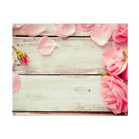 Shabby Flowers Magnetic Wall Mounted Photo Memo Board