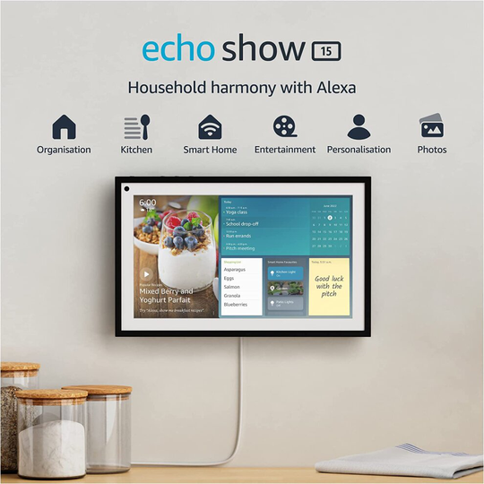 Echo Show 15 Smart Speaker With Alexa Black