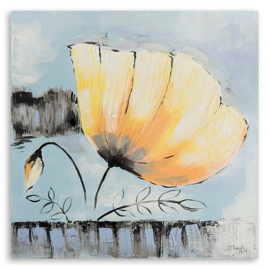 Canvas Print Flowers Nature Yellow Blue