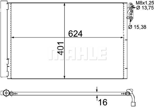 Condenser Air Conditioning 8FC351302-611 by BEHR