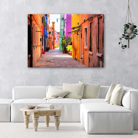 Canvas Print Colourful Tuscany Streets