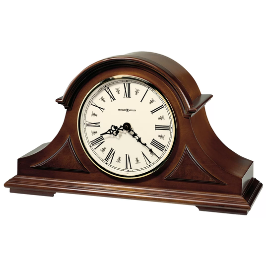 Burton II Traditional Analog Wood Quartz Tabletop Clock in Windsor Cherry