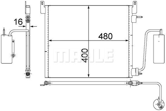 Condenser Air Conditioning 8FC351302-541 by BEHR
