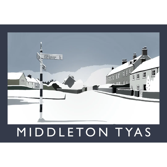 Middleton Tyas in Snow by Richard O'Neil - Graphic Art on Paper