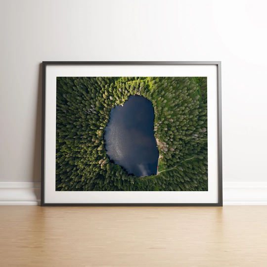 Aerial View of Lake by Vouvart - Picture Frame Graphic Art