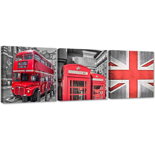 Canvas Print London Red