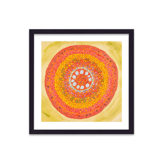 Cellular Beauty Art 8 Pink On Yellow