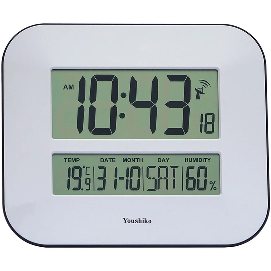 Jumbo LCD Radio Controlled Silent Wall Clock