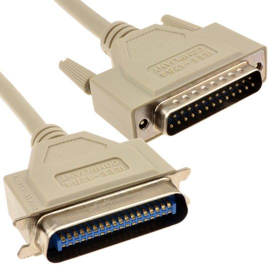 kenable IEEE1284 Printer Cable 25 pin Male to 36 pin Centronic Male 2m
