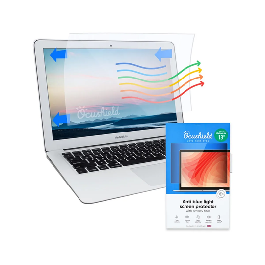 Ocushield Blue Light Screen Protector Macbook Air 13 - Plastic (Privacy + Anti-glare, Anti-bacterial, Blue light)