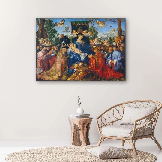 Canvas Print REPRODUCTION The Feast Of The Rosary A.Drer,