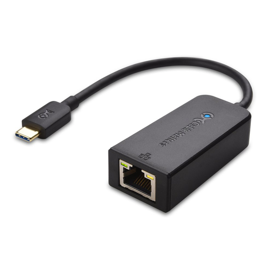 Cable Matters USB C to Ethernet Adapter (USB C to Gigabit Ethernet Adapter) in Black - USB-C & Thunderbolt 3 Port Compatible for Macbook Pro, Dell...