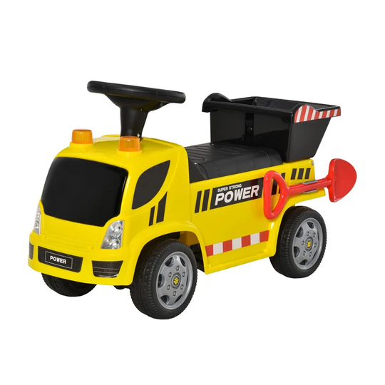 Reiten Kids Ride On Truck with Storage & Tipping Bucket - Yellow