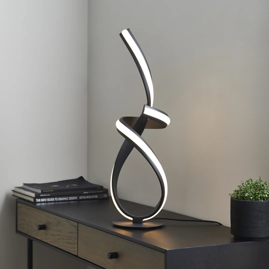 Fraser Led Matt Black Table Lamp