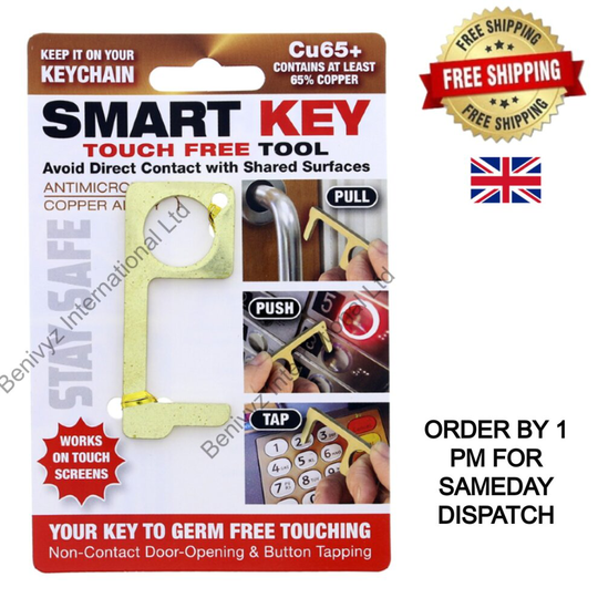 Smart Key Touch Free Tool Contactless No Touch Germs Free Copper Tool