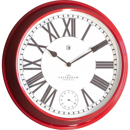 Crossland Grove Provender Clock 520X90X520Mm - Red
