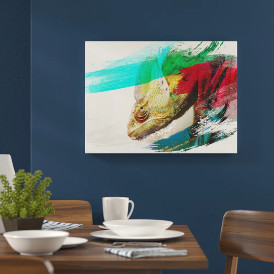 'Chameleon Lizard Reptile' Graphic Art Print Poster
