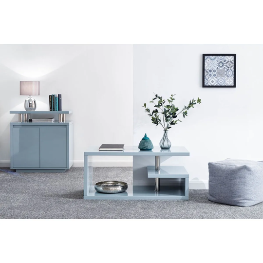 Polar High Gloss Led Coffee Table Grey