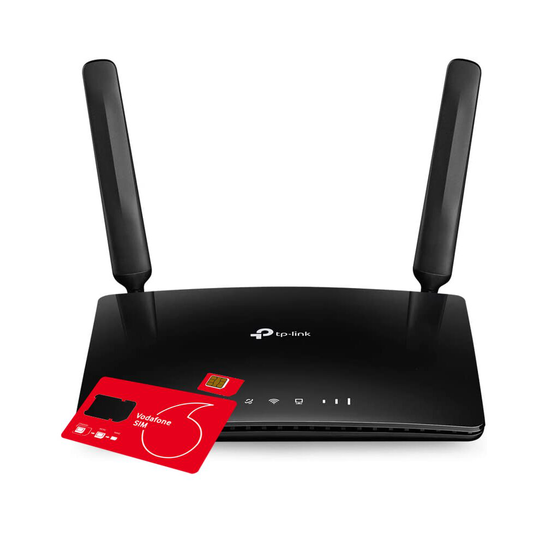 TP Link MR6400 4G Router with Unlimited Max Vodafone Data SIM Bundle