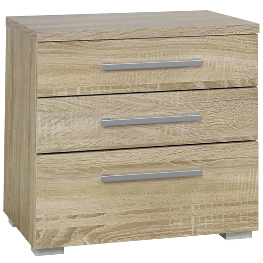 Hagen 3 Drawer Bedside Table