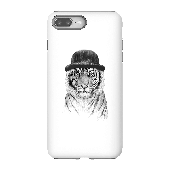 Balazs Solti Tiger In A Hat Phone Case for iPhone and Android - iPhone 8 Plus - Tough Case - Gloss