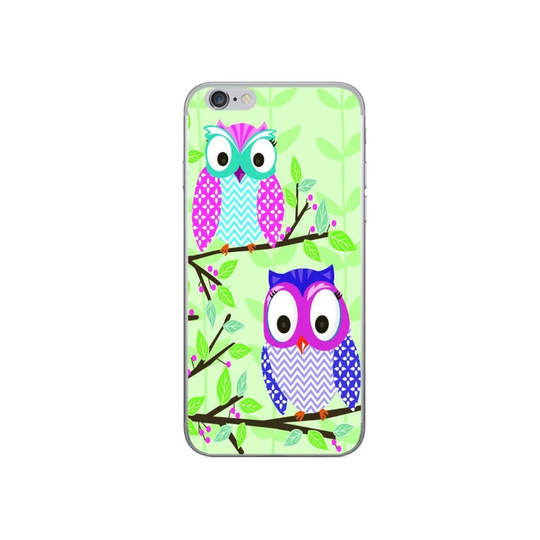 Owls On Green Tree Hard Phone Case Cover Iphone 5 5s 6 6s 7 8 Plus Iphone 7 Plus / 8 Plus