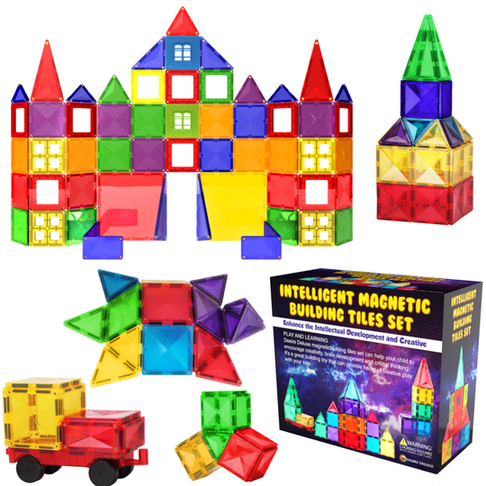 Desire Deluxe Magnetic Building Blocks Tiles STEM Toy Set 57PC