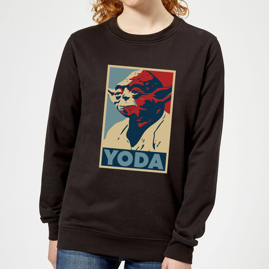Star Wars Yoda Poster Women's Sweatshirt - Black - S - Black