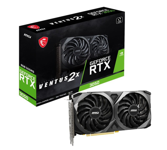 MSI GeForce RTX 3050 8GB VENTUS 2X Graphics Card