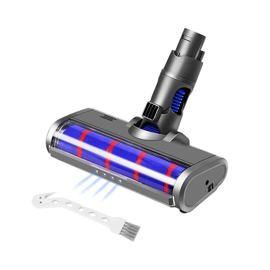 Soft Roller Cleaner Head for Dyson V6 DC58 DC59 DC61 DC62 DC74 Cordless Vacuum Cleaner Attachment with LED Headlight