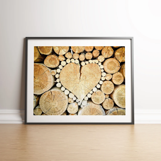 Wooden Heart by Vouvart - Picture Frame Photograph