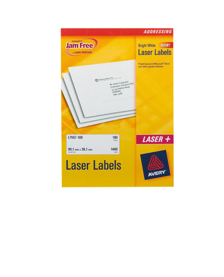 AVERY LSR LBL WHT P40 L7165-40 FPC