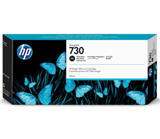 HP 730 Photo Black Original Designjet Ink Cartridge - High Yield 300ml - P2V73A