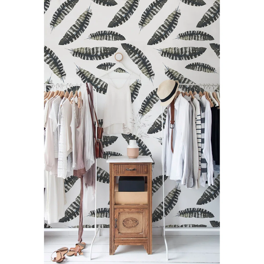 Ashae Utensil Boho Feathers Boho Wallpaper