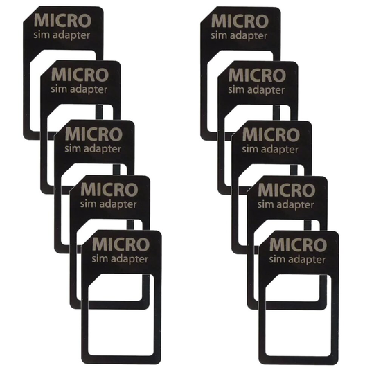 Pack of 10 x Micro Sim Card to Normal Sim Card Adapters