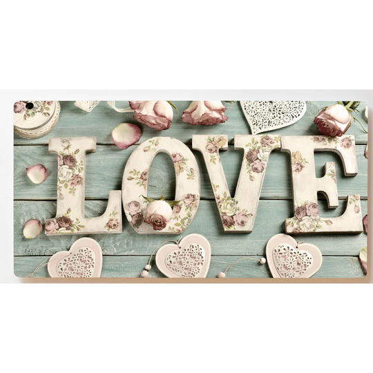 Backlight Motif Wall Picture Love Wooden Sign Magnetic Cork Board