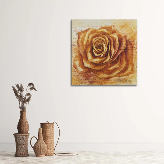 Canvas Print Rose Flower Orange