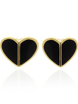 Kate Spade New York Heritage Small Heart Stud Earrings - Black