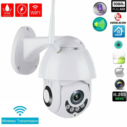 1080P WIFI IP Camera Wireless Outdoor CCTV HD PTZ Security IR Cam