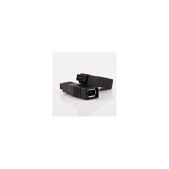 Compact 800 to 400 FireWire Connector Adapter- 6 Pin (FEMALE) 400 to 9 Pin (MALE) 800 Firewire/iLink Adapter